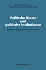 Buchcover Politische Klasse und politische Institutionen