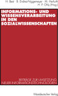 Buchcover Informations- und Wissensverarbeitung in den Sozialwissenschaften