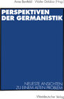 Buchcover Perspektiven der Germanistik