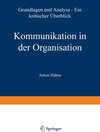 Buchcover Kommunikation in der Organisation