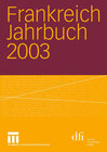 Buchcover Frankreich Jahrbuch 2003