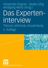 Buchcover Das Experteninterview