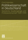 Buchcover Politikwissenschaft in Deutschland