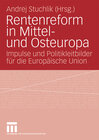 Buchcover Rentenreform in Mittel- und Osteuropa