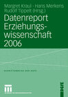Buchcover Datenreport Erziehungswissenschaft 2006