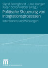 Buchcover Politische Steuerung von Integrationsprozessen