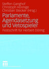 Buchcover Parlamente, Agendasetzung und Vetospieler