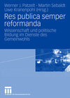 Buchcover Res publica semper reformanda