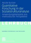 Buchcover Quantitative Forschung in der Sozialstrukturanalyse