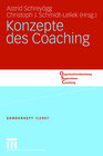 Buchcover Konzepte des Coaching