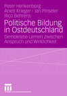 Buchcover Politische Bildung in Ostdeutschland