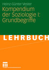 Buchcover Kompendium der Soziologie I: Grundbegriffe