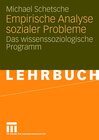 Buchcover Empirische Analyse sozialer Probleme