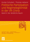 Buchcover Politische Partizipation und Regimelegitimität in der VR China