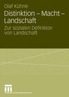 Buchcover Distinktion - Macht - Landschaft