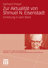 Buchcover Zur Aktualität von Shmuel N. Eisenstadt