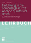 Buchcover Einführung in die computergestützte Analyse qualitativer Daten