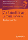 Buchcover Zur Aktualität von Jacques Rancière