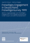 Buchcover Freiwilliges Engagement in Deutschland.Freiwilligensurvey 1999