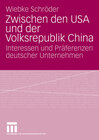 Buchcover Zwischen den USA und der Volksrepublik China