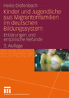 Buchcover Kinder und Jugendliche aus Migrantenfamilien im deutschen Bildungssystem