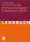 Buchcover Promotionsratgeber Politikwissenschaft
