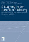 Buchcover E-Learning in der beruflichen Bildung