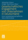 Buchcover Gesellschaftliches Engagement von Unternehmen in Deutschland