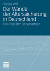 Buchcover Der Wandel der Alterssicherung in Deutschland