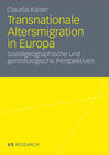 Buchcover Transnationale Altersmigration in Europa
