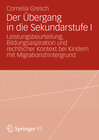 Buchcover Der Übergang in die Sekundarstufe I