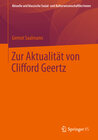 Buchcover Zur Aktualität von Clifford Geertz