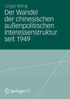 Buchcover Der Wandel der chinesischen außenpolitischen Interessenstruktur seit 1949