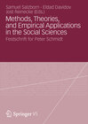 Buchcover Methods, Theories, and Empirical Applications in the Social Sciences