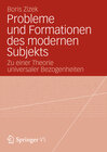 Buchcover Probleme und Formationen des modernen Subjekts