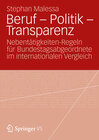 Buchcover Beruf - Politik - Transparenz