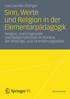 Buchcover Sinn, Werte und Religion in der Elementarpädagogik