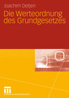 Buchcover Die Werteordnung des Grundgesetzes