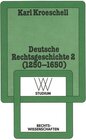 Buchcover Deutsche Rechtsgeschichte 2