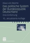 Buchcover Das politische System der Bundesrepublik Deutschland