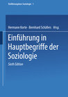 Buchcover Einführung in Hauptbegriffe der Soziologie
