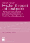 Buchcover Zwischen Ehrenamt und Berufspolitik