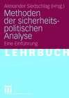 Buchcover Methoden der sicherheitspolitischen Analyse