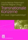 Buchcover Transnationale Konzerne