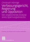 Buchcover Verfassungsgericht, Regierung und Opposition