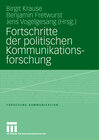 Buchcover Fortschritte der politischen Kommunikationsforschung