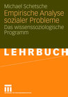 Buchcover Empirische Analyse sozialer Probleme