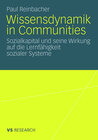 Buchcover Wissensdynamik in Communities