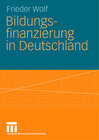 Buchcover Bildungsfinanzierung in Deutschland