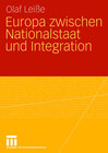 Buchcover Europa zwischen Nationalstaat und Integration